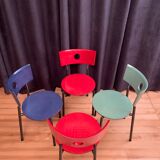 Un ensemble de quatre chaises Kusch + Co années 70