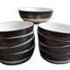 Ribambelle of 9 vintage ceramic bowls