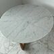 Guéridon / low table in Carrara marble and solid wood