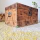 Old solid wood storage trunk – Raw Patina
