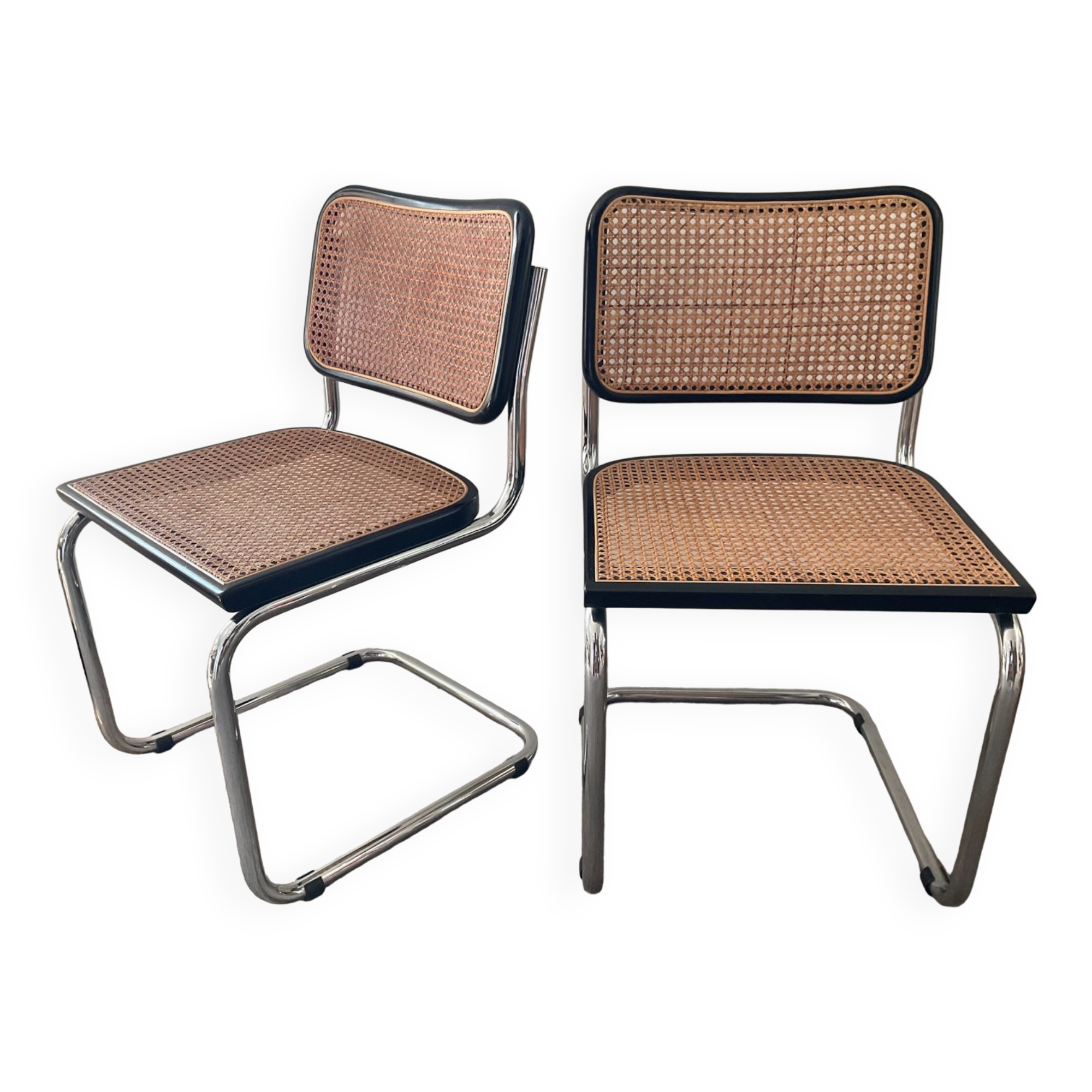 Series of 2 chairs Marcel Breuer Cesca B32