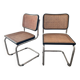 Series of 2 chairs Marcel Breuer Cesca B32