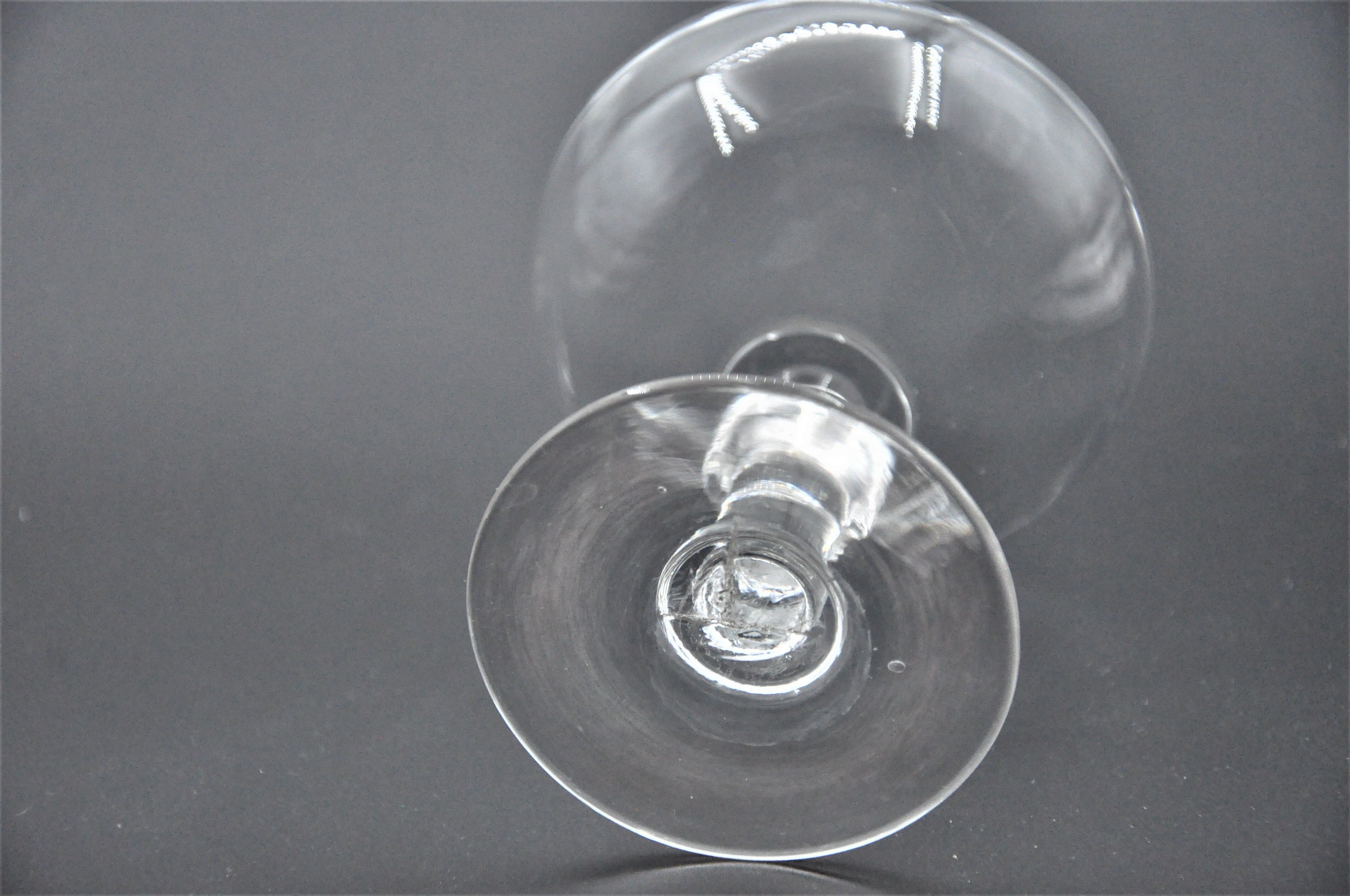 Old service of 6 champagne glasses - crystal or glass - tableware