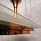 Art Deco pendant lamp by Henri Petitot - Patinated brass - Ca 1930