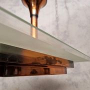 Art Deco pendant lamp by Henri Petitot - Patinated brass - Ca 1930