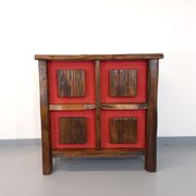 Bright brutalist bar furniture aranjou vintage from the 50s 60s in solid elm