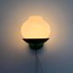 Mid-century green metal and opal glass wall sconce by N Leuchten, 1960s, Germany
