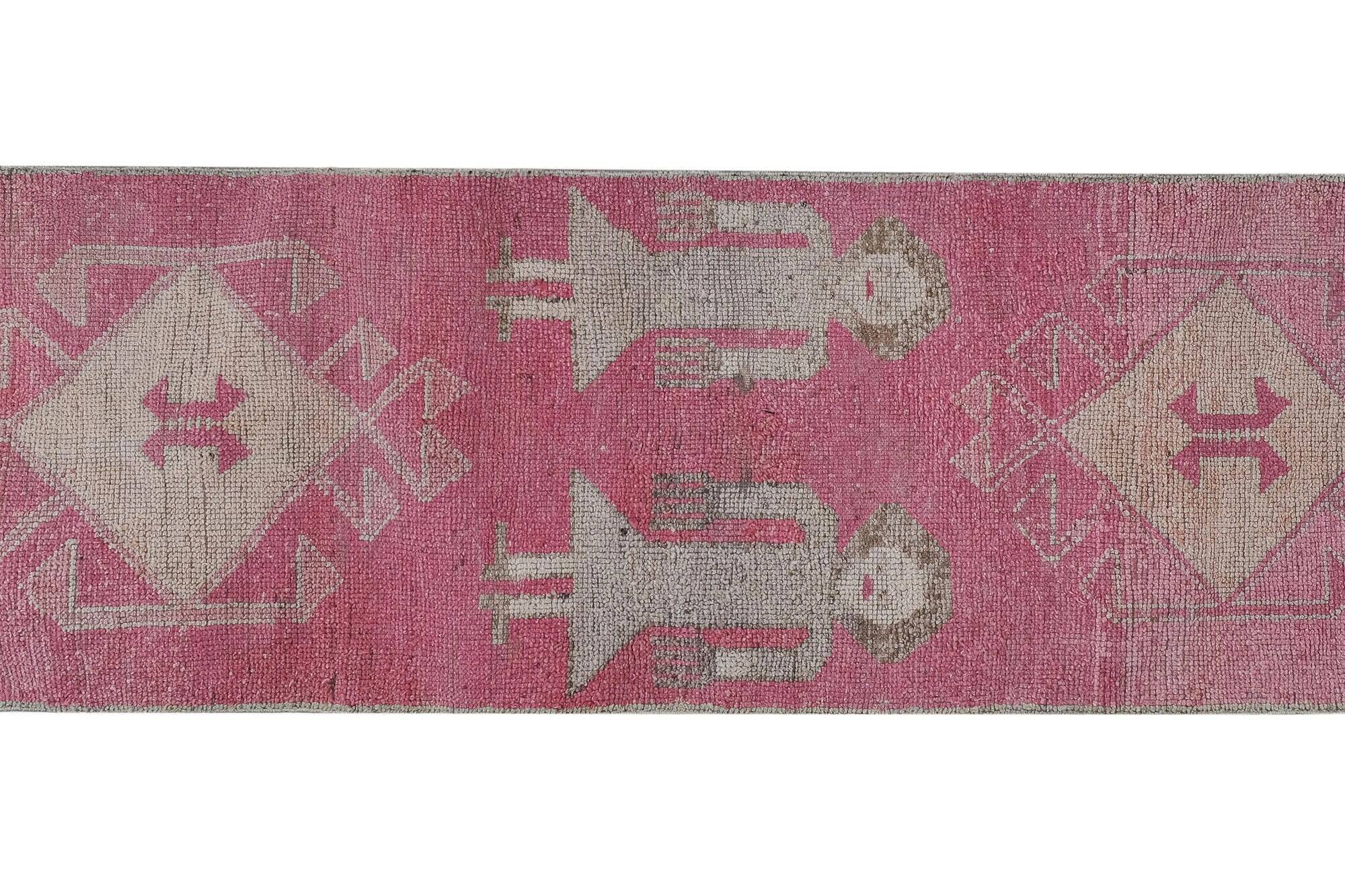 Tapis de couloir turc vintage 96x318 cm