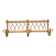 Vintage rattan wall coat rack