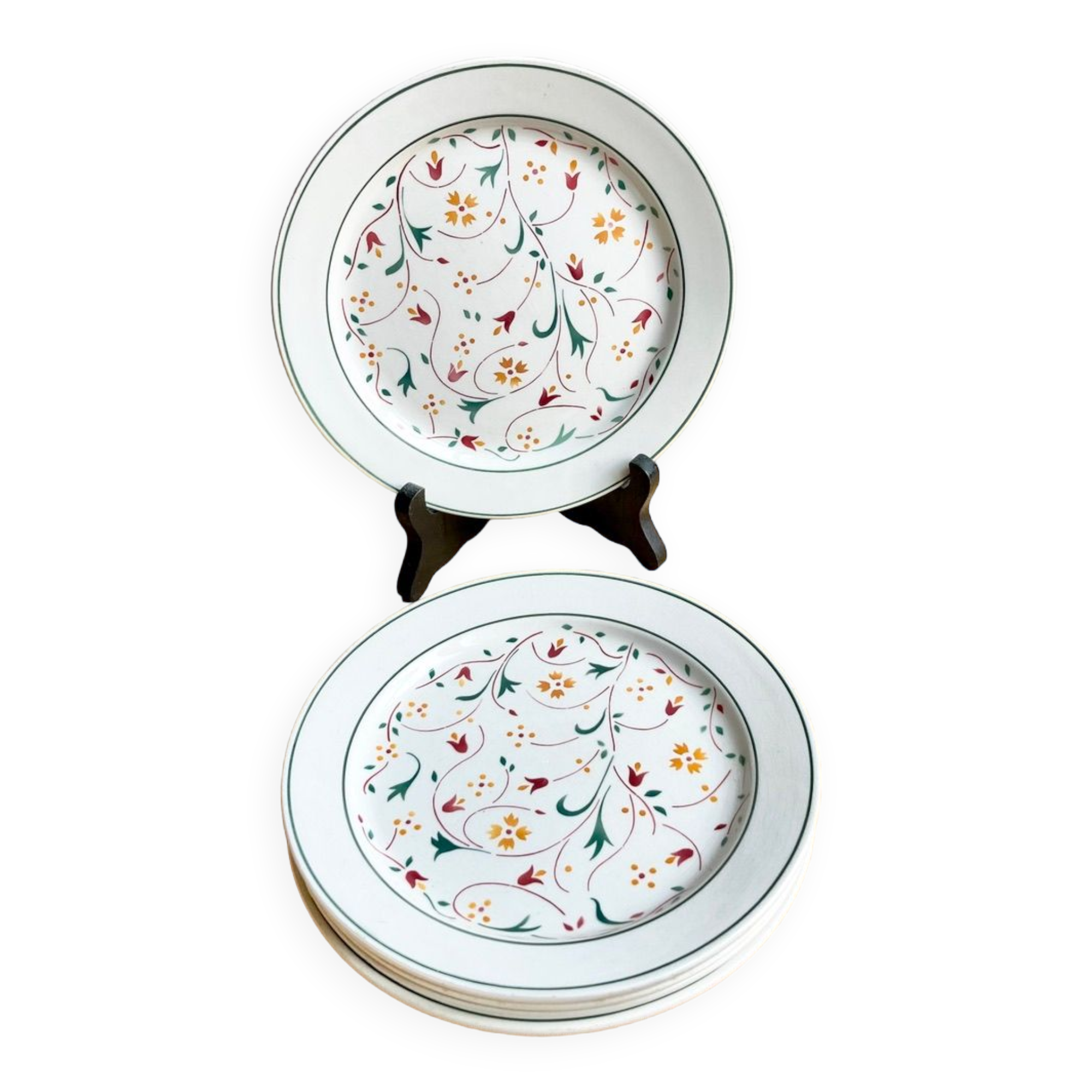 Dessert plates Creil Montereau 40's