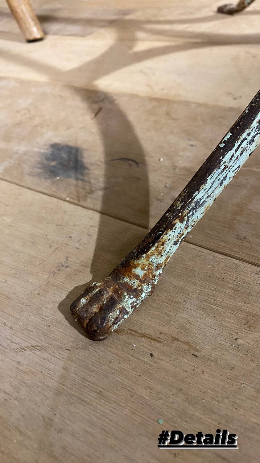 Old garden or bistro pedestal table