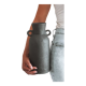 Black ceramic vase