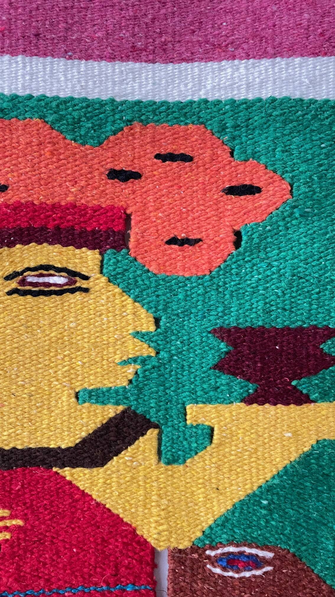 Vintage mexican decorative tapestry