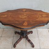 Napoleon III violin table in burr walnut