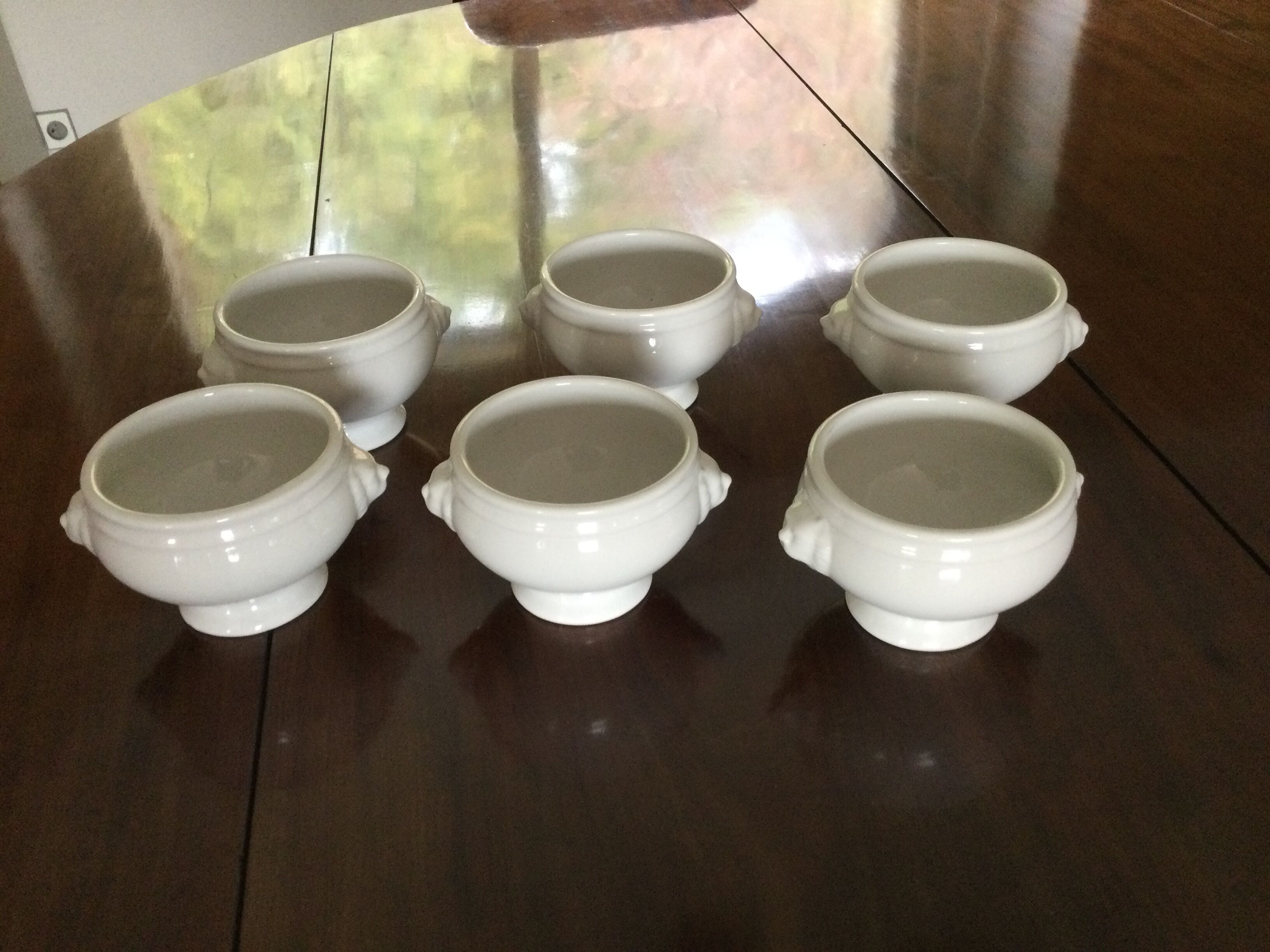 White porcelain soup bowl