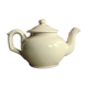 Little ancient teapot in ceramics color cream