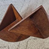 Pair of small wooden corner shelves, circa 1950