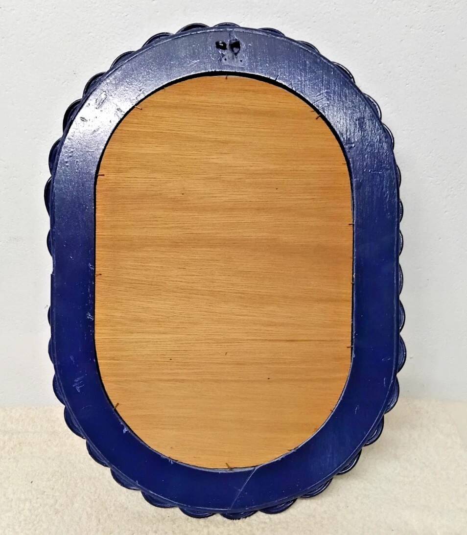 Oval Woven Rattan Mirror 60s/70s Vintage 49X35