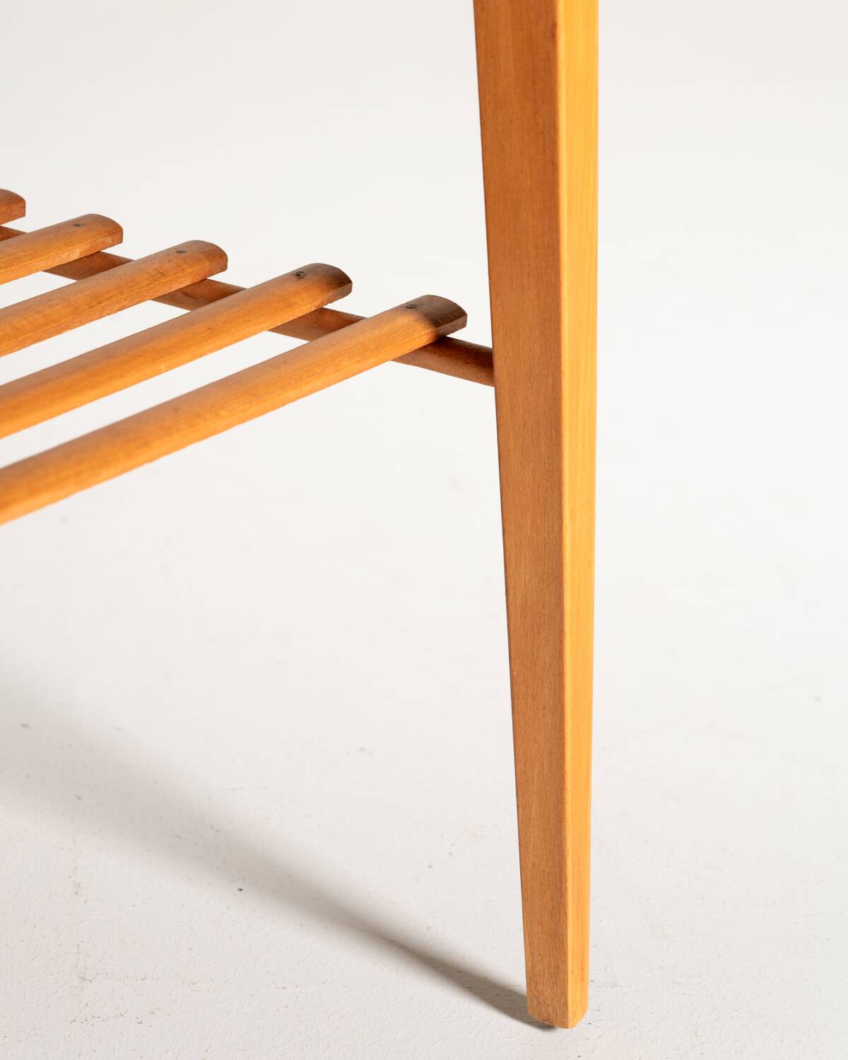 Scandinavian Birch Bedside Table, 1950s
