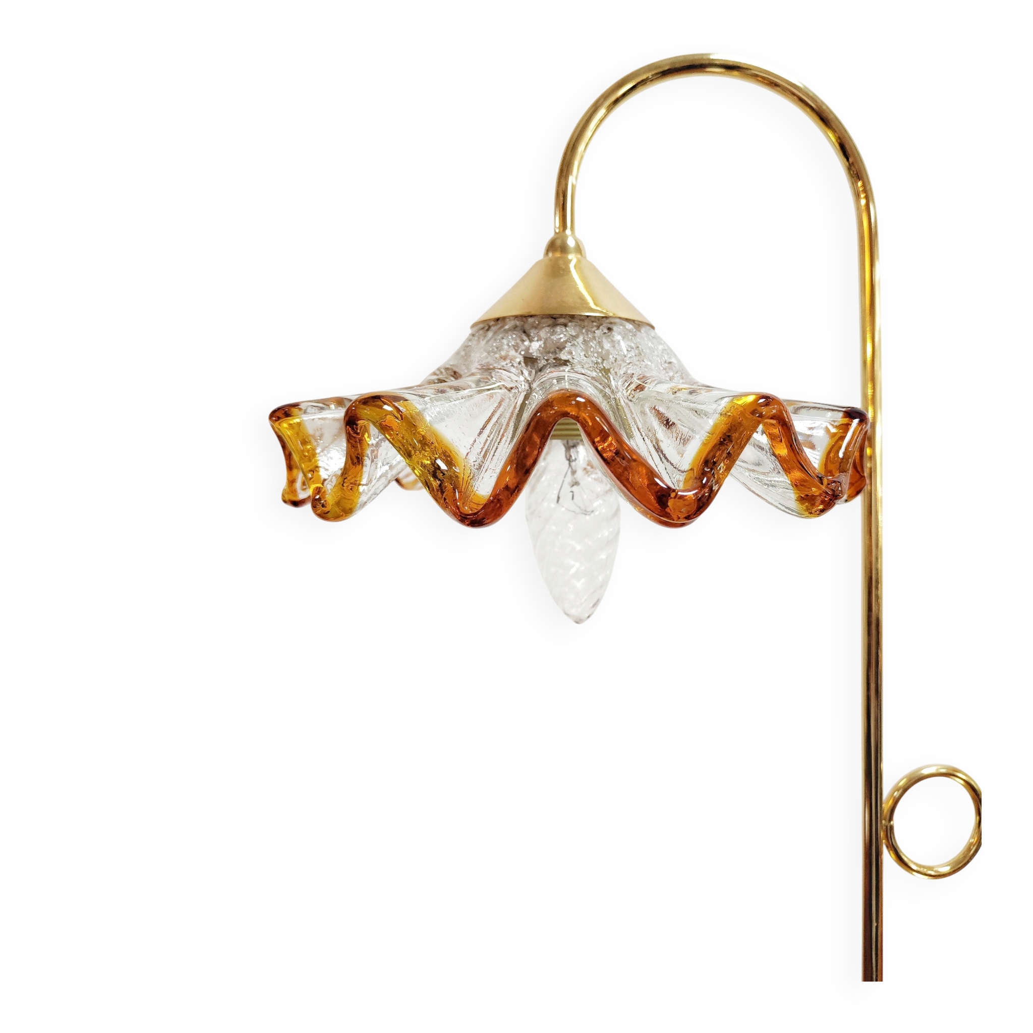 Mid-Century Modern Table Lamp with Murano Glass Shades, 1970s