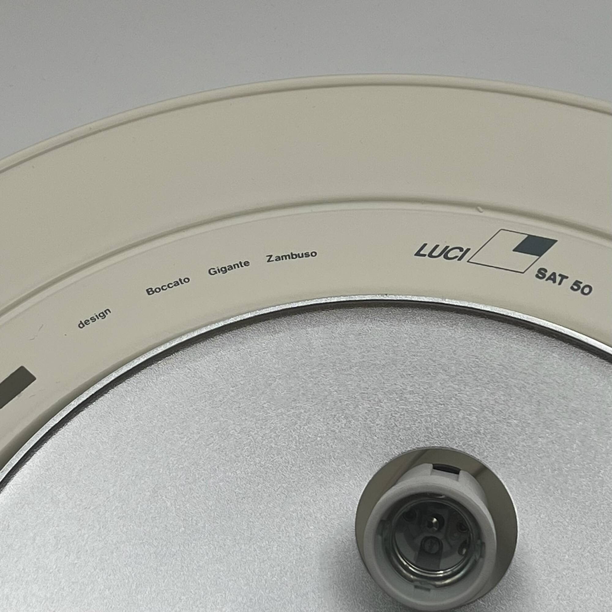 Luci Milano 'Sat 50' Flush Mount Lamp - Futuristic Design New Old Stock 80s