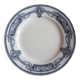 Assiette plate en terre de fer "Médaillon" bleu de St Amand et Hamage
