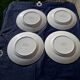 4 plates of earthenware of Sarreguemines