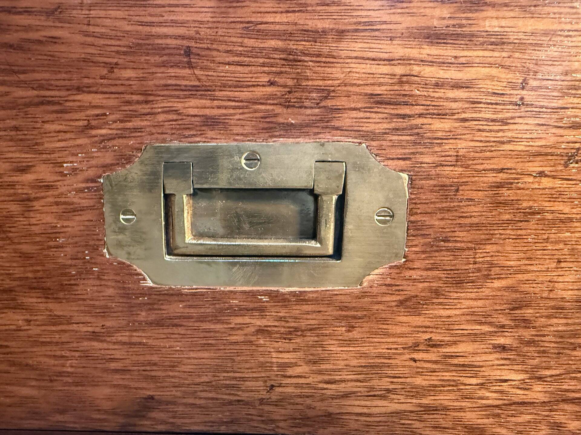 Paire de tables de chevet marine de bateau en acajou