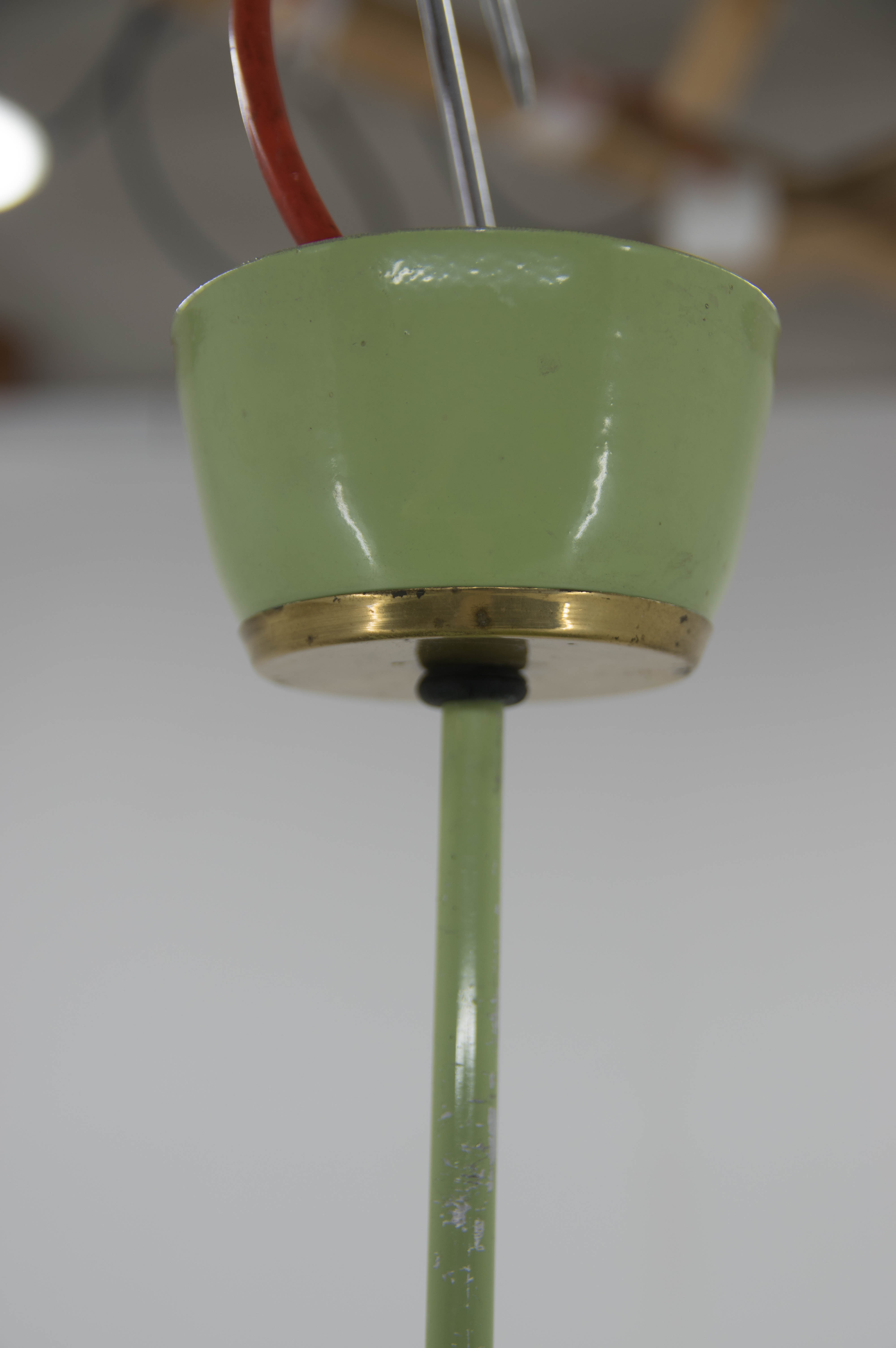 Space Age Metal Pendant by LUDIB Bratislava, Czechoslovakia, 1960s