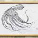 Framed art print, "Octopus Print" (gyotaku)