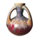 Vase in flamed sandstone with 3 handles Gustave de Bruyn earthenware Fives 1930