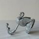 Pair of metal swan wall hooks