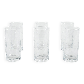 Set of six glasses, Danish design, 1970s, made in Denmark