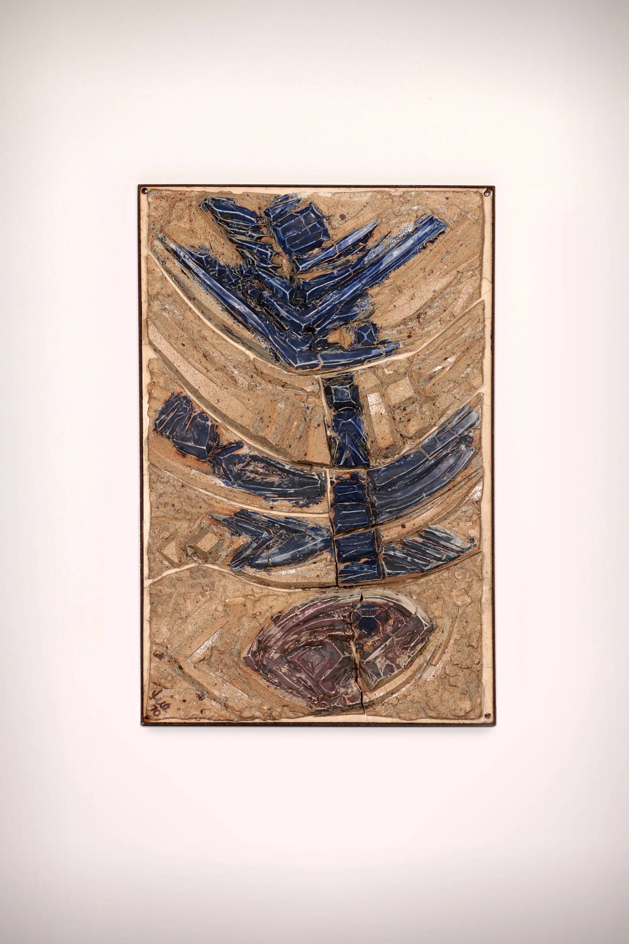 Very rare and large wall tile from Tue Poulsen 1970