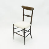Set of 4 chairs Campanino Chiavari walnut by Fratelli Levaggi 1950
