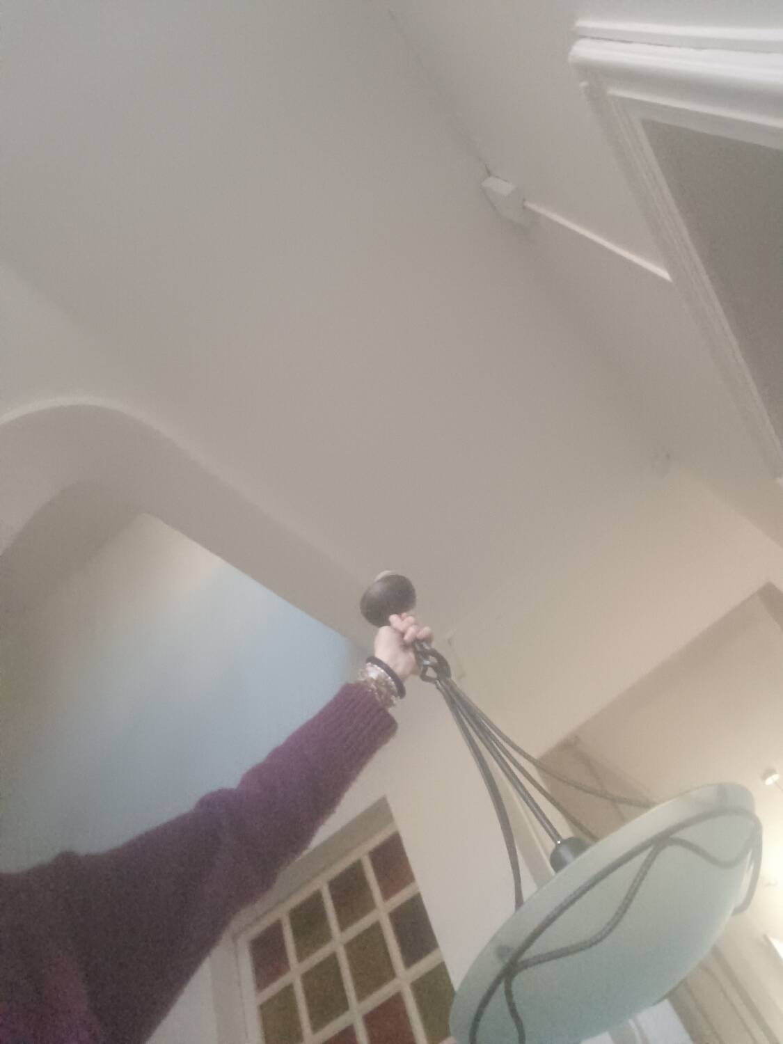 Frosted glass pendant light Maison Delmas