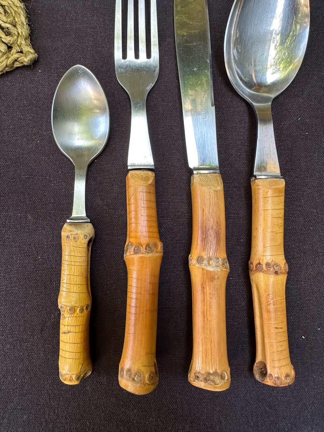 Bamboo tableware set