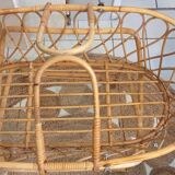 Ancien berceau vintage bambou/rotin