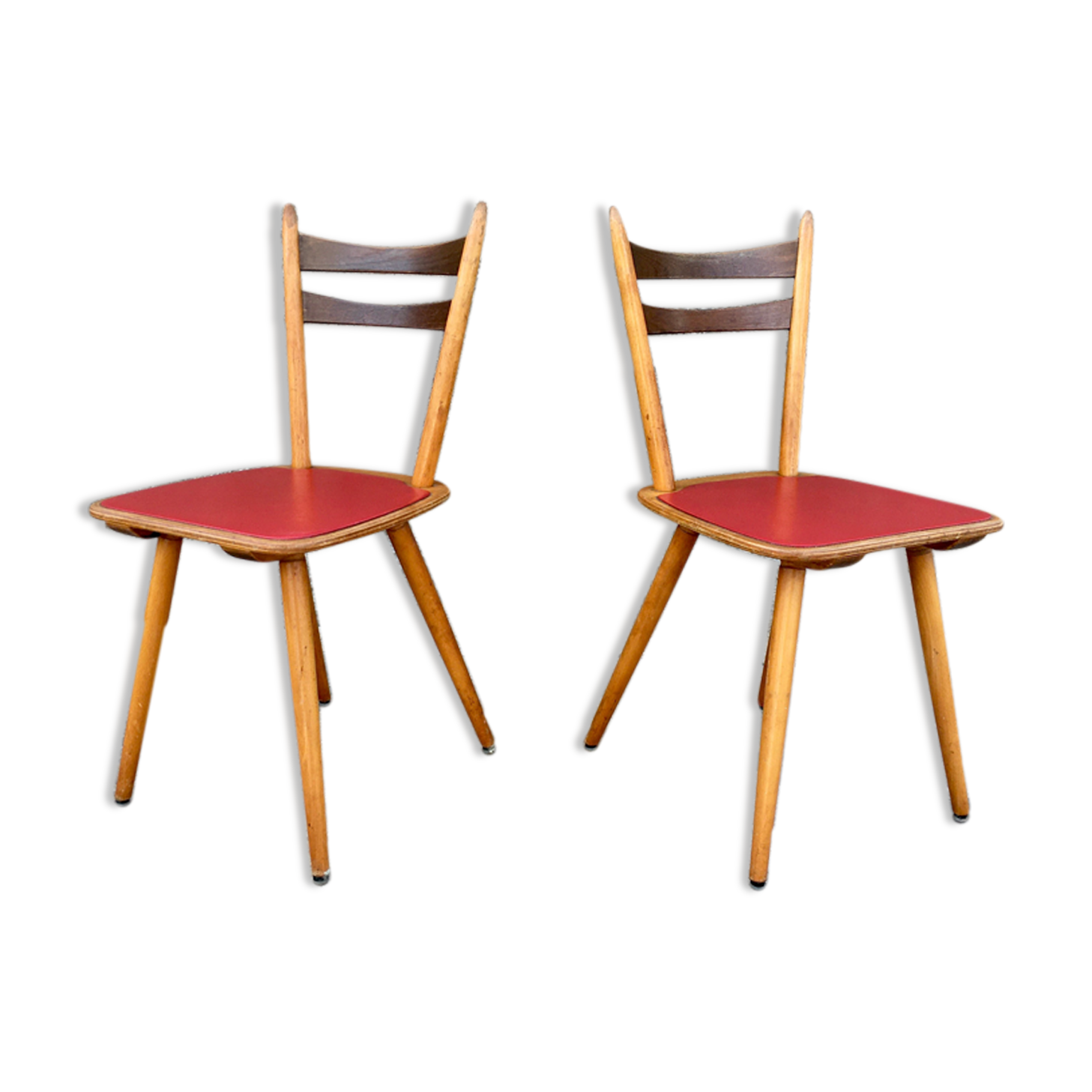 Pair of chairs bistro brasserie vintage Scandinave colorful cake LEGRAND DESIGN