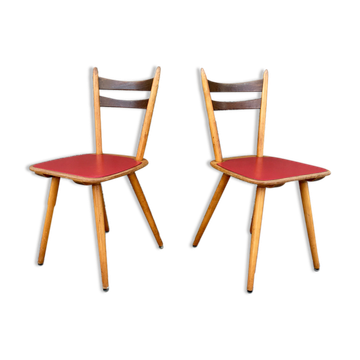 Pair of chairs bistro brasserie vintage Scandinave colorful cake LEGRAND DESIGN