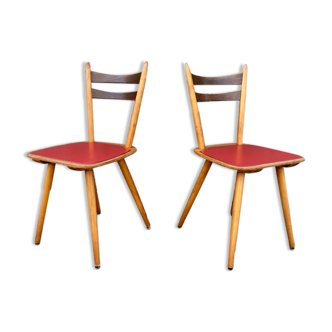 Pair of chairs bistro brasserie vintage Scandinave colorful cake LEGRAND DESIGN