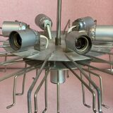 Midcentury ice glass plexi chandelier by kalmar