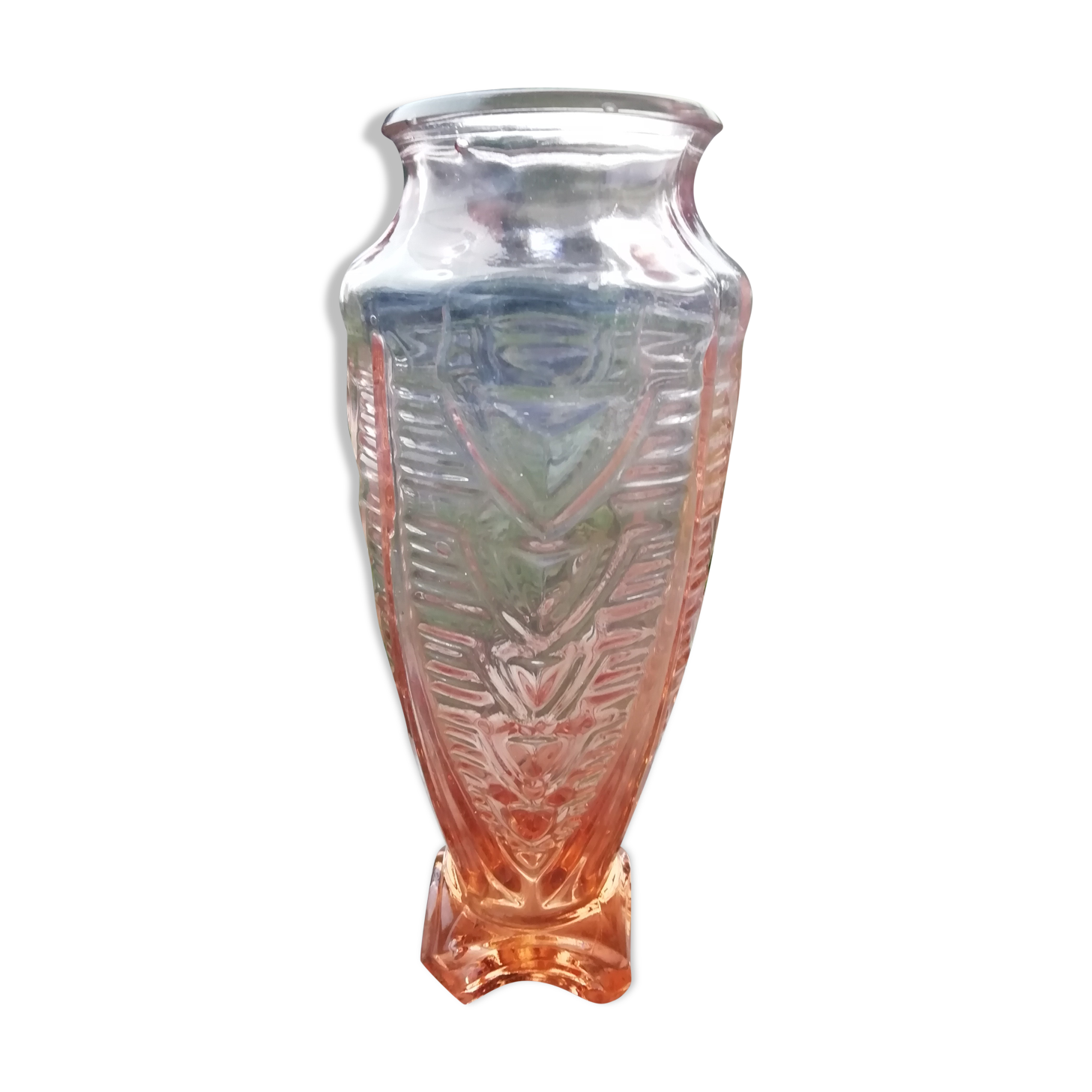Pink glass vase