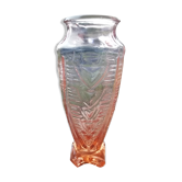 Vase verre rose