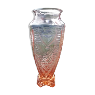 Pink glass vase