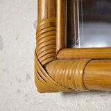 Vintage bamboo mirror from the 60s