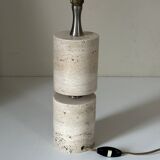 Vintage travertine lamp design 60s 70s