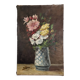 Still life with flowers, oil on canvas, signed, French school, 28 x 41 cm.