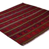 Turkish Anatolian Handmade Vintage Area Kilim Rug 187 cm x 182 cm