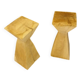 Set of 2 wooden plant stands.